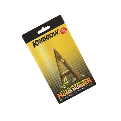 Gambar Krisbow Huruf Rumah A Polish Brass 10 cm