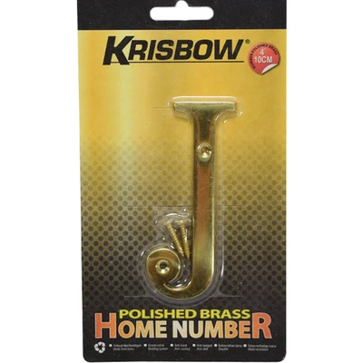 Gambar Krisbow Huruf Rumah J Polish Brass 10 cm