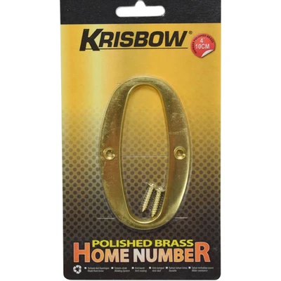 Gambar Krisbow Huruf Rumah O Polish Brass 10 cm