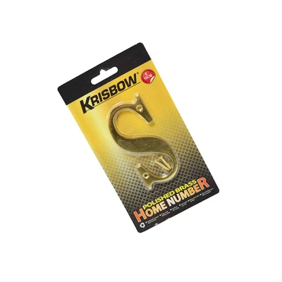 Gambar Krisbow Huruf Rumah S Polish Brass 10 cm