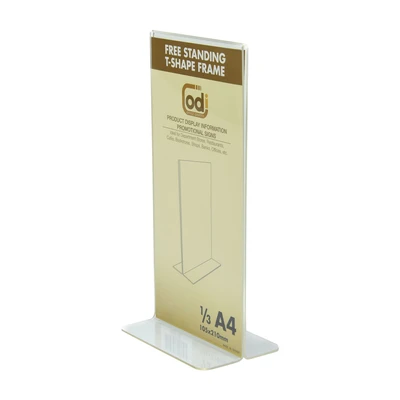 Gambar Odi Sign Holder Vertikal T 1/3 A4 Akrilik