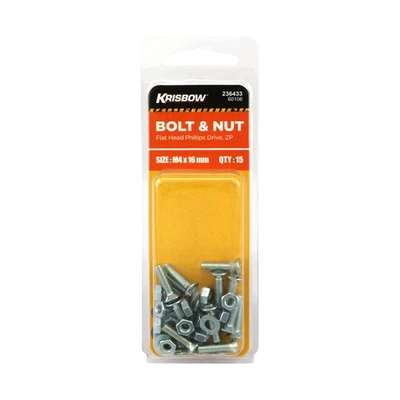 Gambar Krisbow Set Baut Dan Mur 4 X 16 mm 15 Pcs