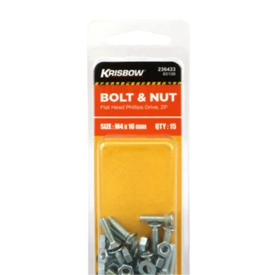 Gambar Krisbow Set Baut Dan Mur 4 X 16 mm 15 Pcs