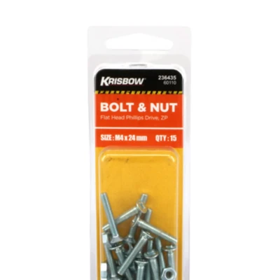 Gambar Krisbow Set Baut Dan Mur 4 X 24 mm 15 Pcs