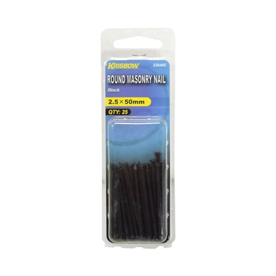 Gambar Krisbow Paku Dinding 2.5 X 50 mm 25 Pcs - Hitam