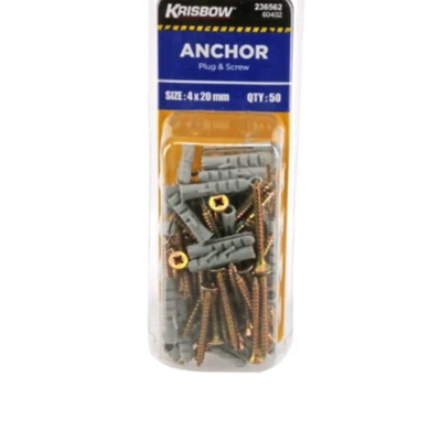 Gambar Krisbow Set Sekrup Dan Plug 4X20mm 50Pcs