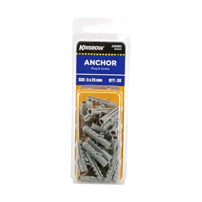 Gambar Krisbow Set Sekrup Dan Plug 5X25mm 30Pcs