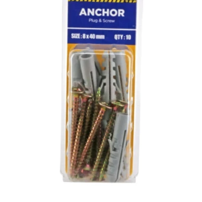 Gambar Krisbow Sekrup & Plug 8x40 mm Set 10 pcs
