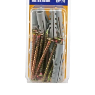 Gambar Krisbow Sekrup & Plug 8x40 mm Set 10 pcs