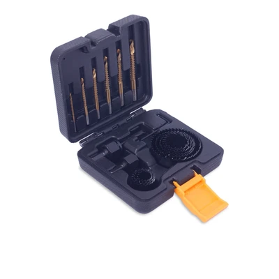 Gambar Krisbow Set Gergaji Bor & Mata Gergaji 17 Pcs - Abu-Abu