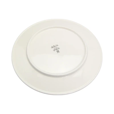 Gambar Delicia Simple Plus Piring Makan Keramik 27x27 cm - Putih