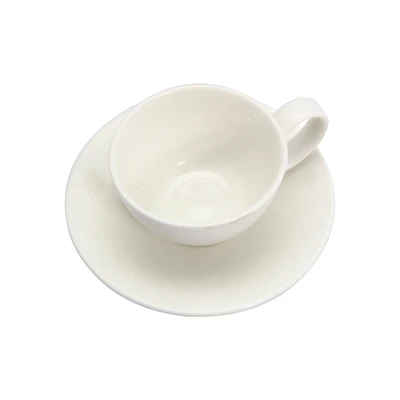 Gambar Delicia Simple Plus Cangkir Keramik Dengan Saucer 100 ml - Putih