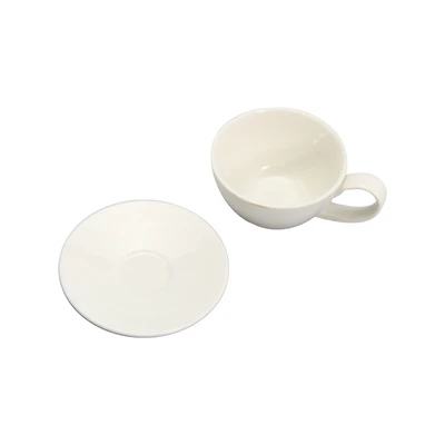 Gambar Delicia Simple Plus Cangkir Keramik Dengan Saucer 100 ml - Putih