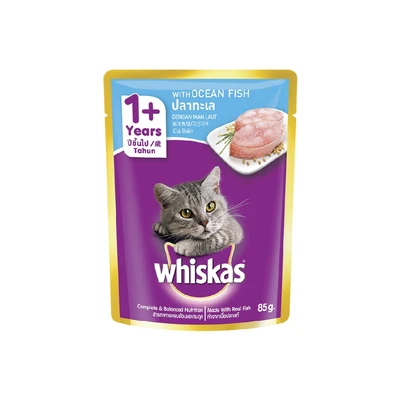 Gambar Whiskas 85 Gr Makanan Kucing Basah Adult Ocean Fish