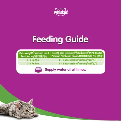 Gambar Whiskas Makanan Kucing Basah Adult Tuna & Whitefish 85 gr