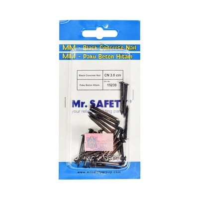 Gambar Mr.Safety Set Paku Beton 3 cm - Hitam
