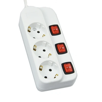 Gambar Krisbow Stop Kontak 3 Soket KR-4338 - Putih