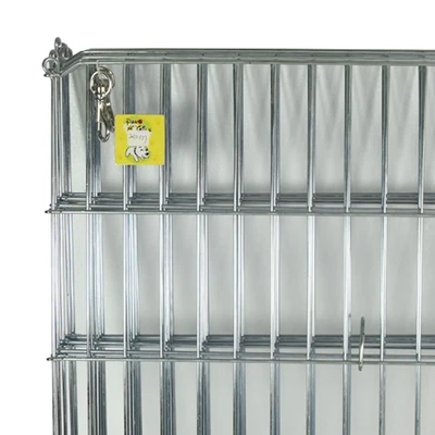 Gambar Paws N Tail 60x60 cm Playpen Hewan Zinc - Hitam/Silver