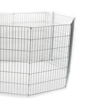 Gambar Paws N Tail 60x76.2 cm Playpen Hewan Zinc - Hitam/Silver