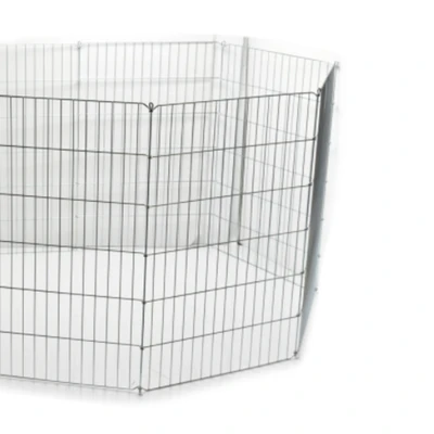 Gambar Paws N Tail 60x91 cm Playpen Hewan Zinc - Hitam/Silver