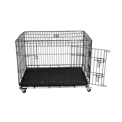 Gambar Paws N Tail Kandang Anjing & Kucing 92x57.5x72 cm - Silver/Hitam