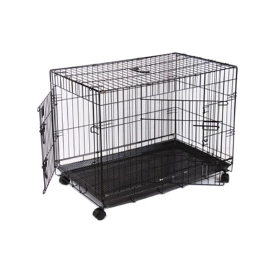 Gambar Paws N Tail Kandang Anjing & Kucing 92x57.5x72 cm - Silver/Hitam