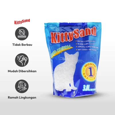 Gambar Kitty Sand Pasir Kucing Silica 3.8 Liter