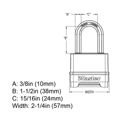 Gambar Masterlock Magnum Gembok Zinc 5.1 cm