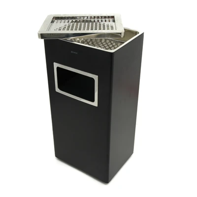 Gambar Krisbow Tempat Sampah Asbak Stainless Steel 30x24x62 cm - Hitam