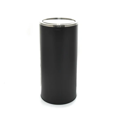 Gambar Krisbow Tempat Sampah Tutup Swing Stainless Steel Round 30 Liter - Hitam