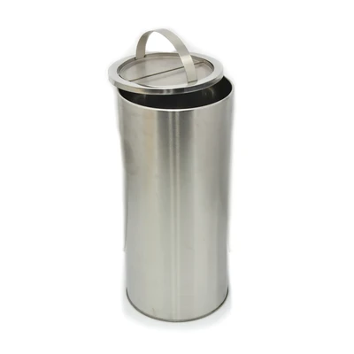 Gambar Krisbow Tempat Sampah Tutup Swing Stainless Steel Round 40 Liter - Silver Matt