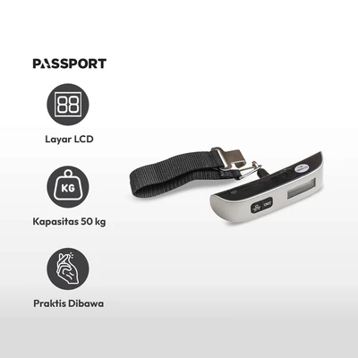 Gambar Passport Timbangan Koper Digital 50 kg V2 - Silver