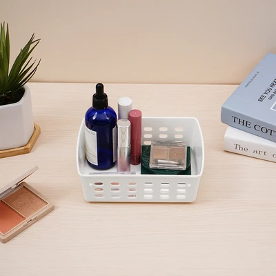 Gambar Clover Keranjang Penyimpanan Serbaguna 12.5x6x16.5 cm - Putih