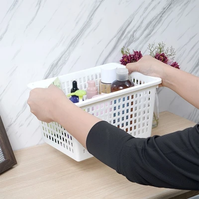 Gambar Clover Keranjang Penyimpanan Serbaguna A5 25.9x19x14.5 cm - Putih