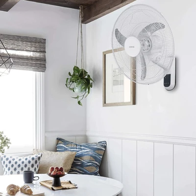 Gambar Kris Kipas Angin Dinding Dengan Remote 18 Inch 60 Watt - Putih