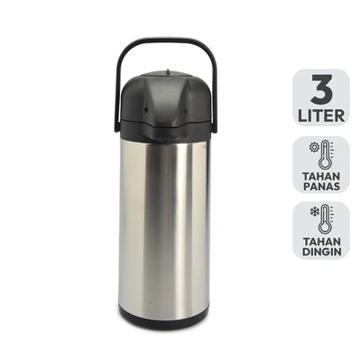 Gambar Kris Termos Vacuum Flask Stainless Steel 3 Liter - Hitam