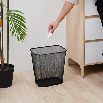 Gambar Stora Tempat Sampah Besi Mesh Square 17.3 Liter - Hitam
