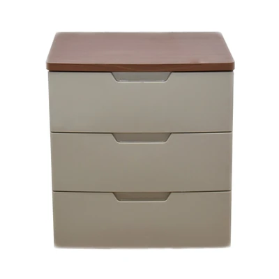 Gambar Iris Laci Penyimpanan Wood Top Board 3 Tingkat - Cokelat