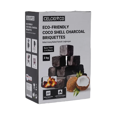 Gambar Celcio&Co Flame Arang Batok Kelapa - Hitam