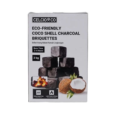 Gambar Celcio&Co Flame Arang Batok Kelapa - Hitam