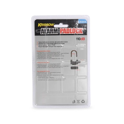 Gambar Krisbow Gembok Dengan Alarm - Silver