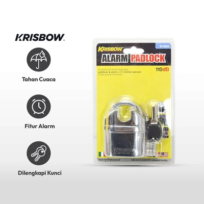 Gambar Krisbow Heavyduty Gembok Dengan Alarm - Putih