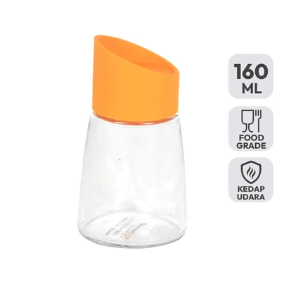 Gambar Kris Tempat Bumbu Dapur Kaca 160 ml - Oranye