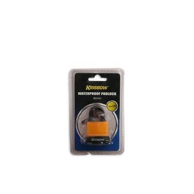 Gambar Krisbow Gembok Tahan Air Short Beam 30mm - Kuning