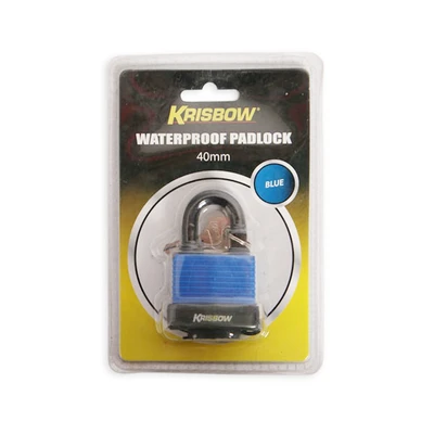 Gambar Krisbow Gembok Tahan Air Short Beam 40 mm - Biru