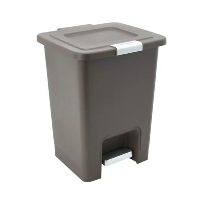 Gambar Krisbow Tempat Sampah Pedal Plastik 6 Liter - Cokelat Tua