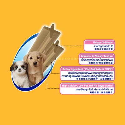 Gambar Pedigree Denta Stix Camilan Anjing Puppy Original 7 pcs