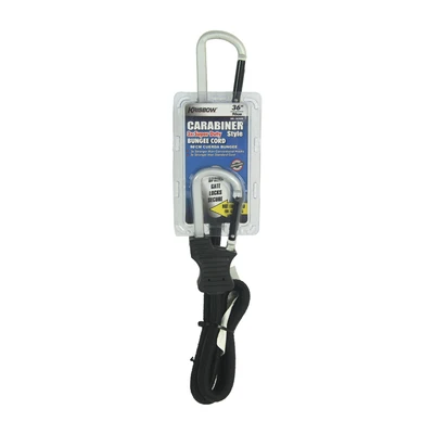 Gambar Krisbow Tali Bungee Dengan Karabiner 91.4x1 cm - Hitam