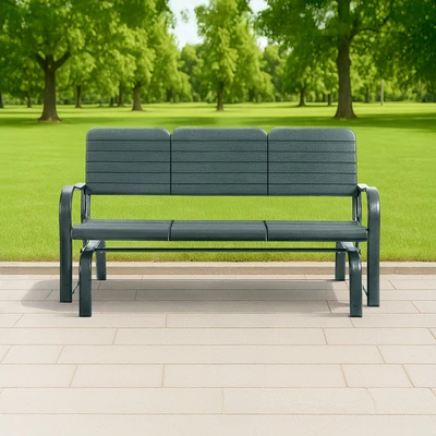 Gambar Krisbow Kursi Ayun Taman 3 Seater - Hijau Tua