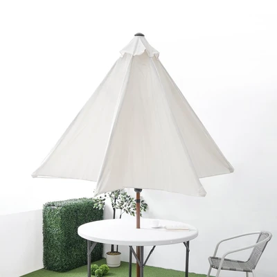 Gambar Krisbow Meja Teras Lipat Round 115 cm - Putih/Abu-Abu